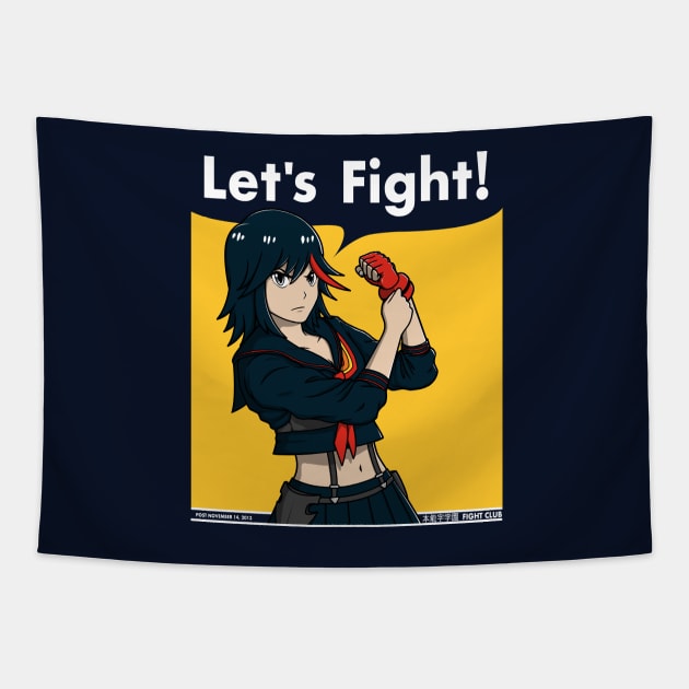 Let's Fight - Ryuko the Fighter Tapestry by pigboom