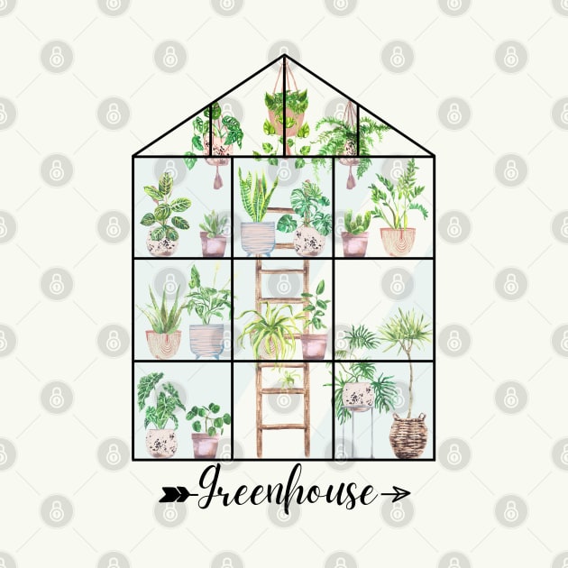 Greenhouse Watercolor by NatureGlow