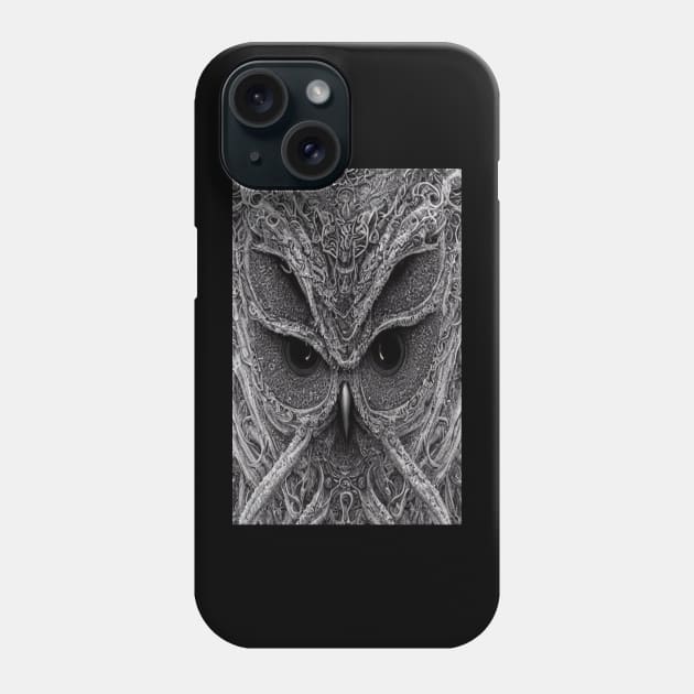 Owl Eyes Night Animal Phone Case by Mitchell Akim