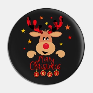 Cool Christmas reindeer, awesome Rudolph Red Nosed Pin