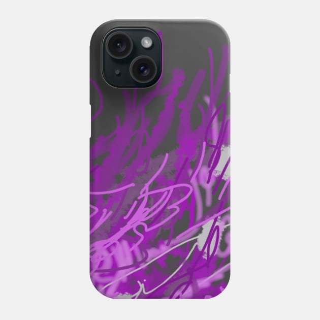 Royalty Purple abstract digital art Phone Case by jen28