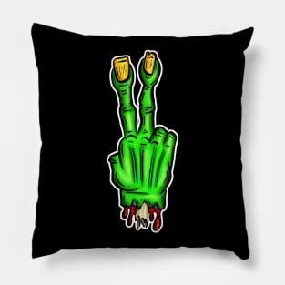 Zombie Two Finger Salute Pillow