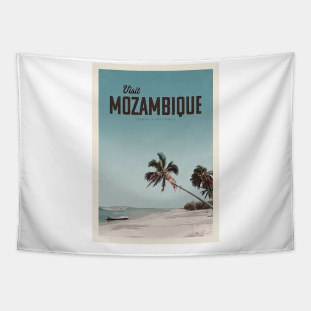 Visit Mozambique Tapestry by Mercury Club