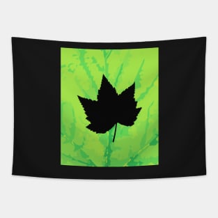 Maple leaf silhouette - Wood sign - The Five Elements Abstract  Symbol Tapestry