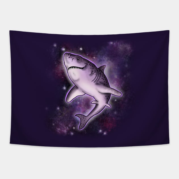 Purple Shark Tapestry by InkyMcStapleface