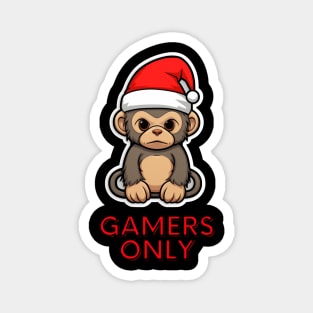 Gamers Only Christmas Monkey Magnet