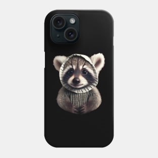 Baby raccoon wears bonnet Phone Case