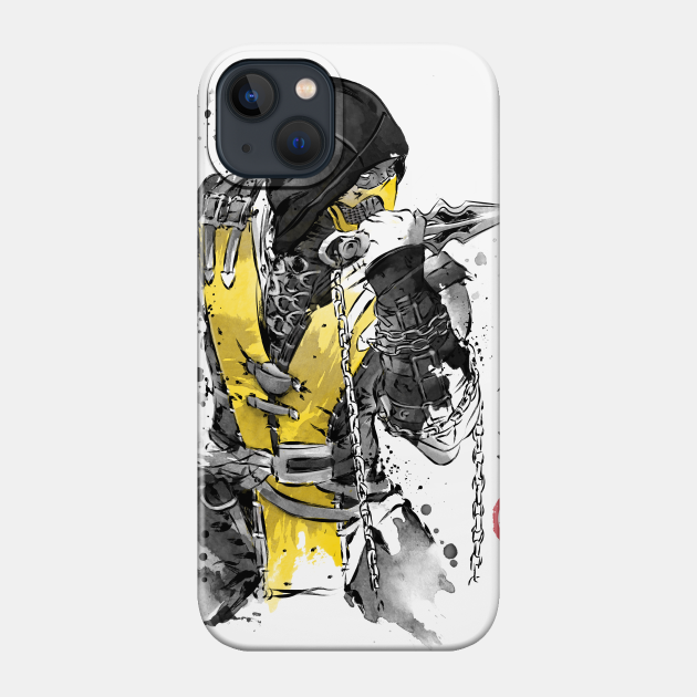 Fire Warrior sumi-e - Mortal Kombat - Phone Case