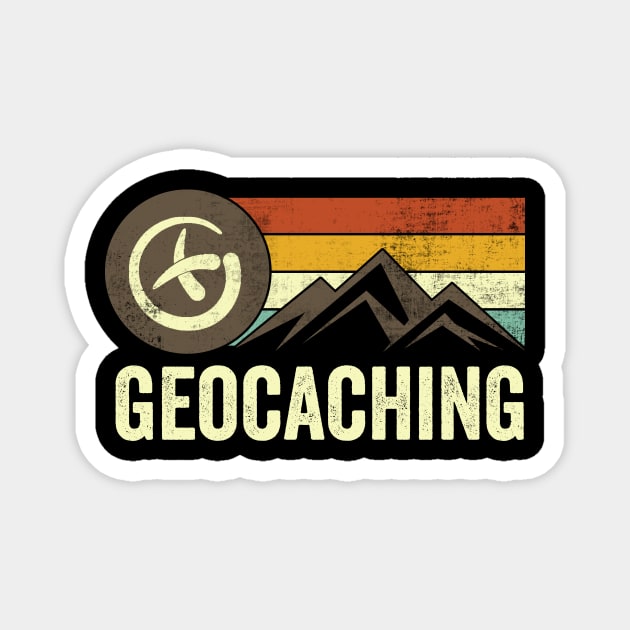 Geocaching Retro Vintage Magnet by Visual Vibes