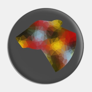 Lion in polygon Pin