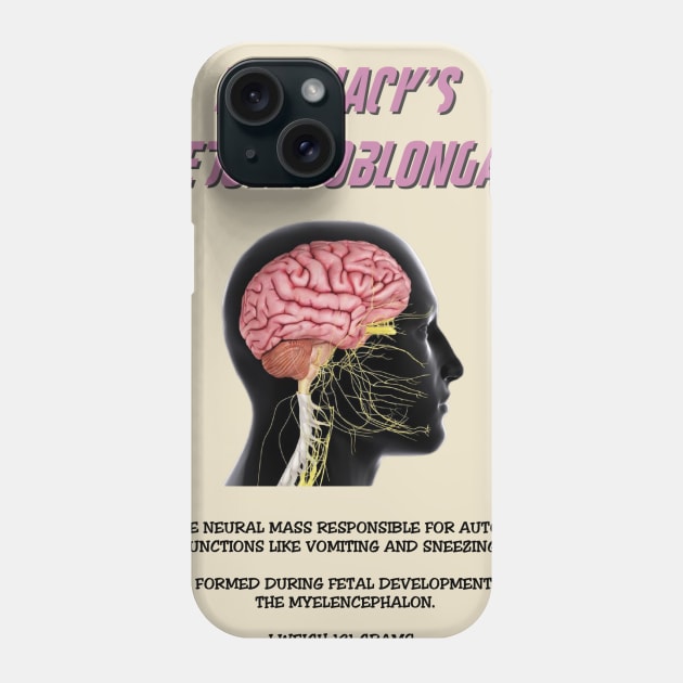 I Am Jack's Medulla Oblongata (Black Text) Phone Case by rubernek