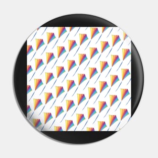 Colorful kites pattern on white background Pin