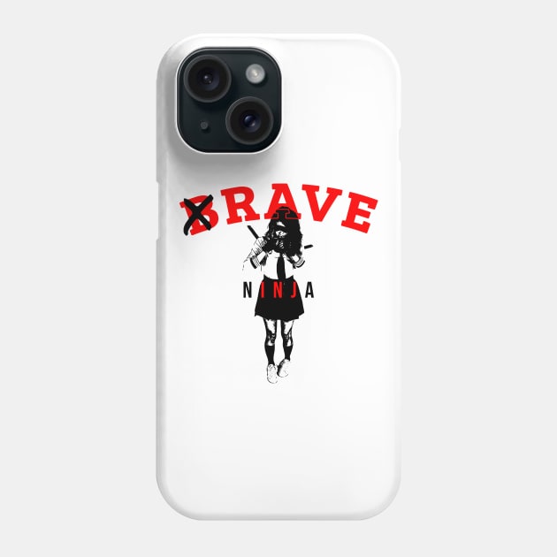 Rave Ninja EDM Techno Gift School Uniform Sword Girl Phone Case by Pink Chaos