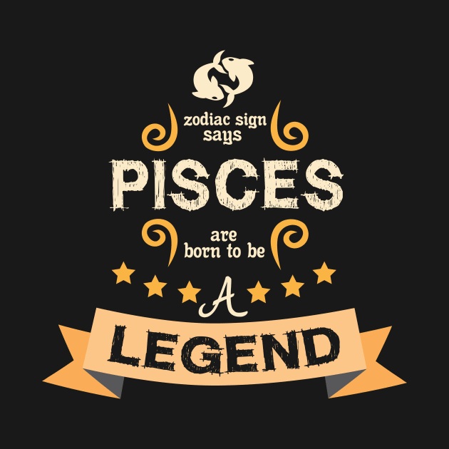 pisces, born legend by ThyShirtProject - Affiliate