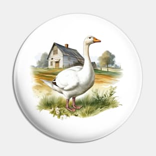 White Goose Pin