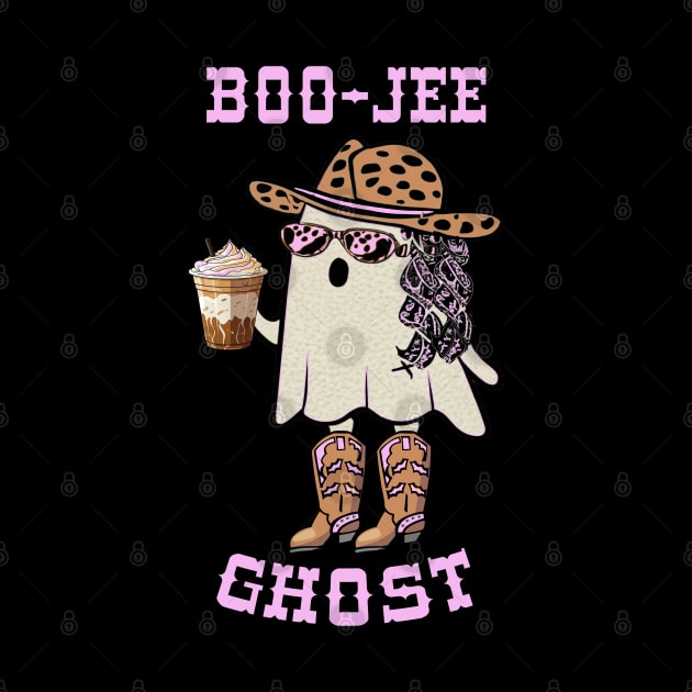 Western Boo-jee Ghost Cowgirl With Funny Halloween by tamdevo1