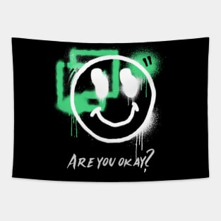 Smiley face , Are you okay? Mental health Tapestry