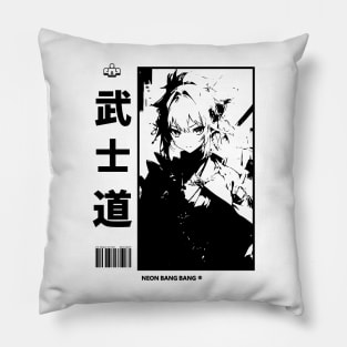 "Bushido" Japanese Samurai Streetwear Anime Girl Manga Aesthetic Pillow