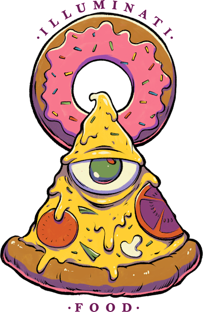 Illuminati Food Kids T-Shirt by AzuraStudio