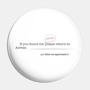 "Please return to:" Pin