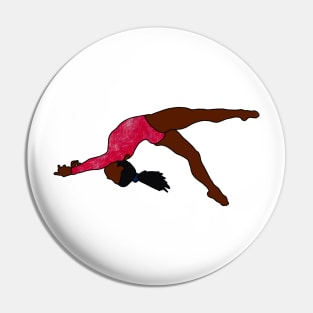 Simone Biles Gymnastics Drawing Pin