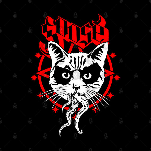 Black Metal Cat Ghost Superhero Cat Rock Band Parody by BoggsNicolas