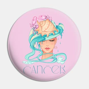 Cancer Zodiac Sign Beautiful Girl Pin