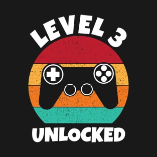 Level 3 Unlocked Video Game Birthday T-Shirt