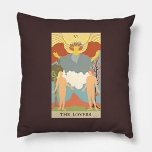 The Lovers Tarot Card Pillow