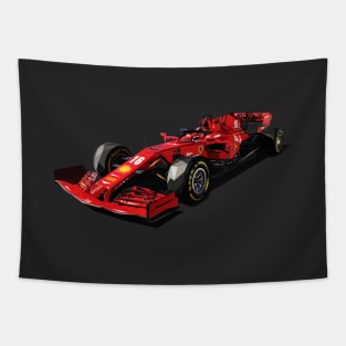 Charles Leclerc SF1000 Low Poly Art Tapestry