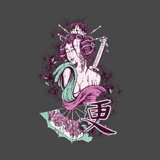 Japanese Geisha Girl Art T-Shirt