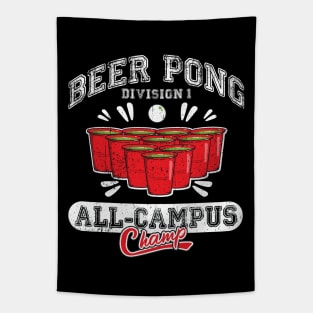 Beer Pong All Campus Champ Tapestry