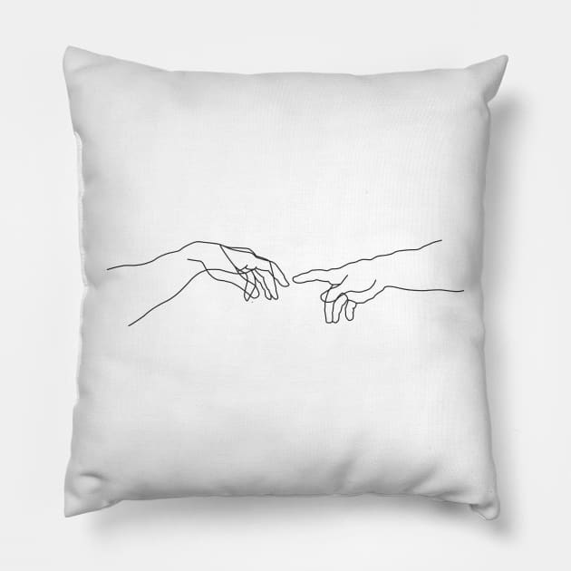 Creation of Adam Minimal Drawing Pillow by frndpndrlc