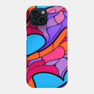 Vibrant Lava Flow - Stained Glass Design Pattern Phone Case