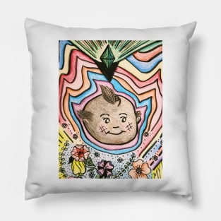 Cutie Patootie Hand Drawn Kew pie Pillow