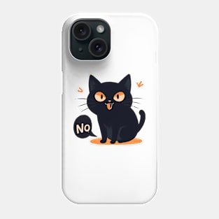 Cute Cat Says No Phone Case