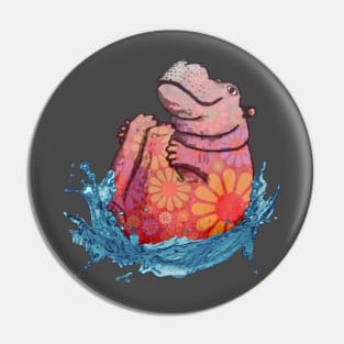 Hippo Splash Pin