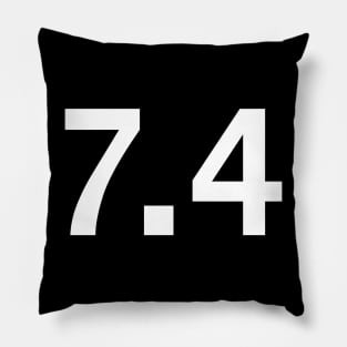 4th of July Typography in White Text 7.4 Pillow