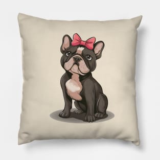 Coquette Frenchie Pillow