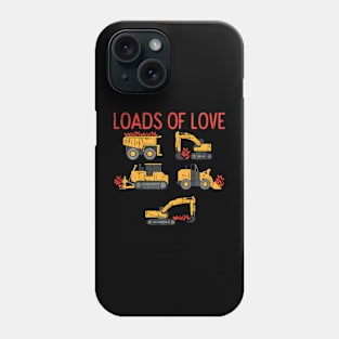 Kids Valentines Day Construction Loads Of Love Truck Toddler Boys Phone Case