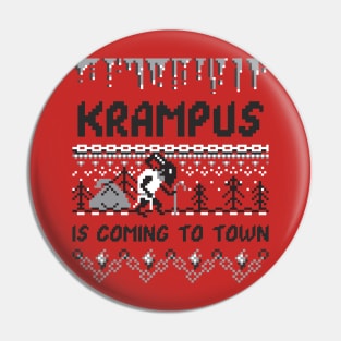 Krampus Is Coming To Town Pin