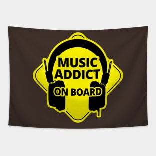 Music Lover On Board - The Music Addict Tapestry