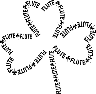 Flute Text Shamrock Magnet