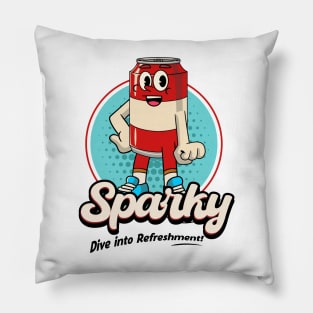 Sparky Soda Can Groovy Pillow