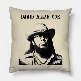 Retro David Allan Coe Pillow