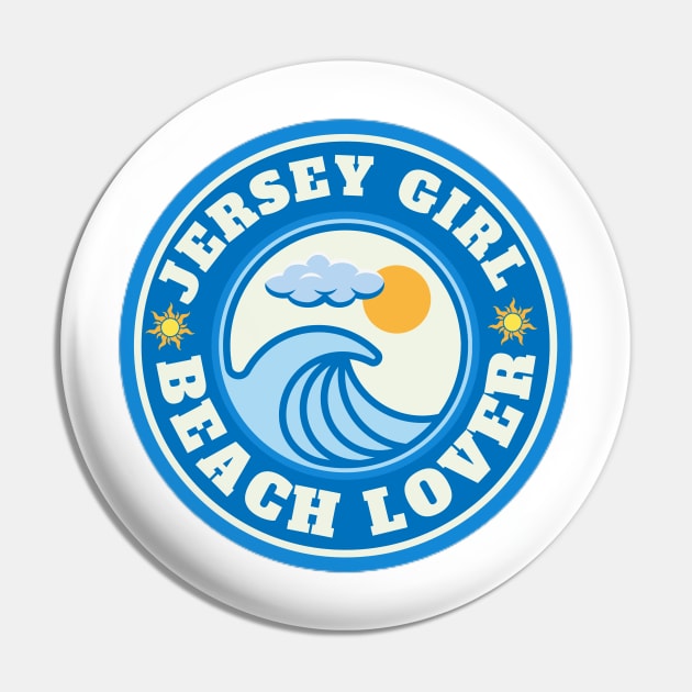 Jersey Girl Beach Lover Pin by razmtaz