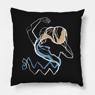 Single Line - Aquarius (White) Pillow