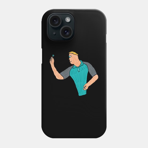 Darts Player Phone Case by Mark Ewbie