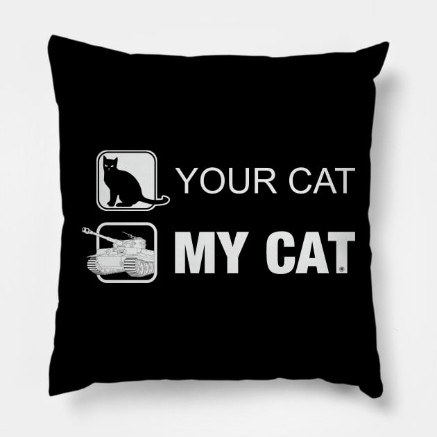 Your cat, my cat. Pz-VI Tiger Pillow by FAawRay