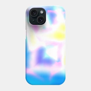 blue white pink yellow abstract texture Phone Case